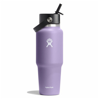 Botella térmica Hydro Flask Wide Flex Straw Travel Bottle 32 Oz negro/violeta MOONSHADOW