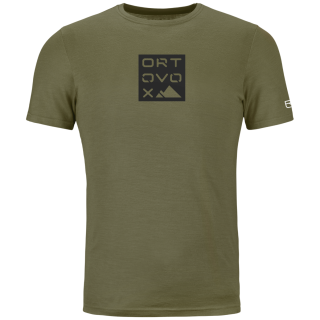 Camiseta de hombre Ortovox 185 Merino Square T-shirt Men's verde Wild Herbs