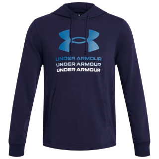 Sudadera de hombre Under Armour Rival Terry Graphic Hood azul