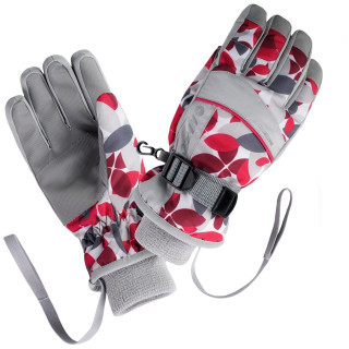 Guantes para niños Hi-Tec Kelly Jr gris/rosa Micro Chip/Rose Red/Beet Red