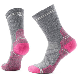 Calcetines de mujer Smartwool W Hike Light Cushion Crew gris/rosa power pink