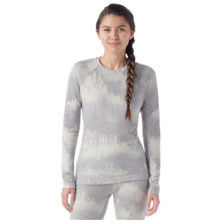 Camiseta funcional de mujer Smartwool W Classic Thermal Merino BL Crew Boxed gris/blanco light gray foggy pines