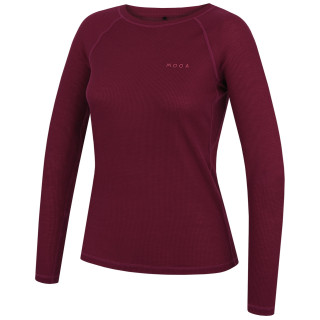 Camiseta de mujer MOOA Singlebase Active Long rojo Raspberry