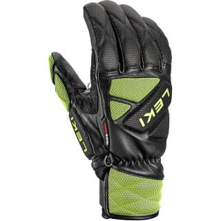 Guantes de esquí Leki WCR Venom DH 3D negro/verde black-ice lemon