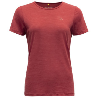 Camiseta funcional de mujer Devold Valldal Merino 130 Tee Wmn rojo Beauty