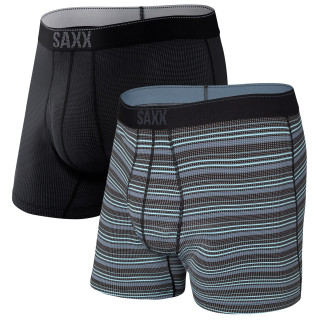 Calzoncillos bóxer Saxx Quest Quick Dry Mesh Boxer Brief Fly 2Pk gris sunrise stripe/black II