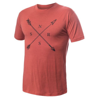 Camiseta funcional de hombre Sensor Merino Active SNSR rojo/naranja terracotta