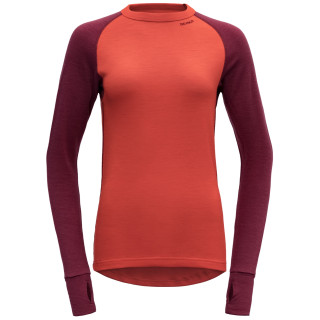 Camiseta funcional de mujer Devold Expedition Shirt W rojo Beetroot