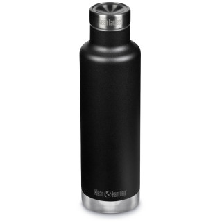 Botella térmica de acero inoxidable Klean Kanteen Insulated Classic Narrow 25oz (w/Pour Through Cap) negro black