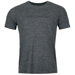 Camiseta de hombre Ortovox 150 Cool Brand Ts M negro/gris black steel blend