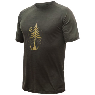 Camiseta de hombre Sensor Merino Air Pt Earth verde oscuro Olive Green