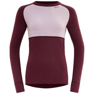 Camiseta funcional de mujer Devold Expedition Merino Silk Shirt Wmn rojo/rosa PORT/ORCHID