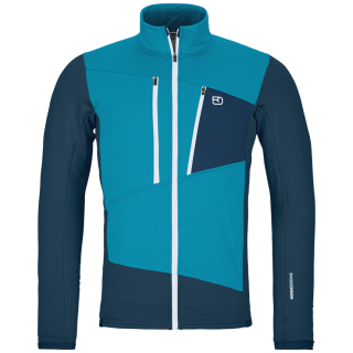 Sudadera de hombre Ortovox Fleece Grid Jacket M azul claro Mountain Blue