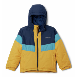 Chaqueta de invierno para niños Columbia Lightning Lift™ II Jacket azul/amarillo Raw Honey, Collegiate Navy, Shasta