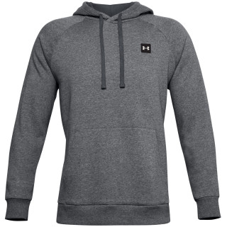 Sudadera de hombre Under Armour Rival Fleece Hoodie (2022) gris oscuro Pitch Gray Light Heather / / Onyx White