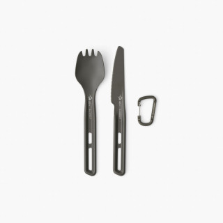 Juego de cubiertos Sea to Summit Frontier UL Cutlery Set 2 Piece gris Aluminium Hard Anodised Grey