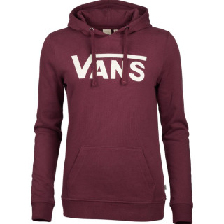 Sudadera de mujer Vans Wm Drop V Logo Hoodie rojo Port Royale/Antique White