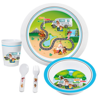 Vajilla infantil Brunner Time to travel 3+ blanco