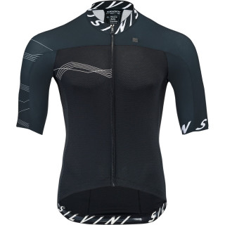 Maillot de ciclismo de hombre Silvini Stelvio negro/blanco Blackwhite