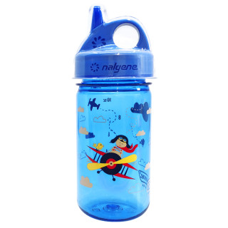 Botella para niños Nalgene Grip-n-Gulp 350 ml azul claro BlueBiplane