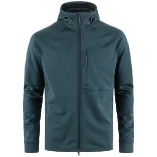 Sudadera de hombre Fjällräven Abisko Grid Fleece Hoodie M azul Mountain Blue