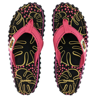 Chanclas de mujer Gumbies Tropical Black negro/rosa