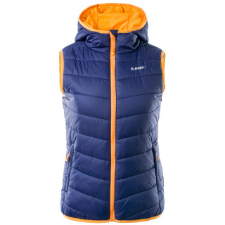 Chaleco de mujer Hi-Tec Lady Solnis azul EveningBlue/GrenadineOrange