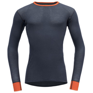 Camiseta de hombre Devold Wool Mesh Man Shirt gris/naranja Brick/Night