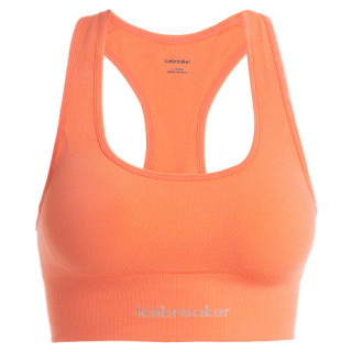 Sujetador deportivo Icebreaker Women Merino Seamless Active Bra naranja Tang