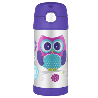 Termo para niños Thermos Funtainer Sova violeta Owl