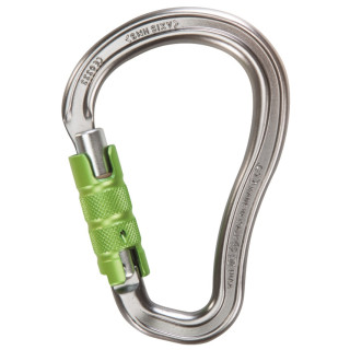 Mosquetón Climbing Technology Axis HMS TG plata/verde gray/green