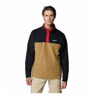 Sudadera de hombre Columbia Steens Mountain™ Half Snap Ii negro/marrón Delta, Black, Mountain Red