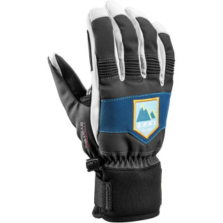 Guantes de esquí Leki Patrol 3D Junior 2.0 negro/azul graphite-petrol