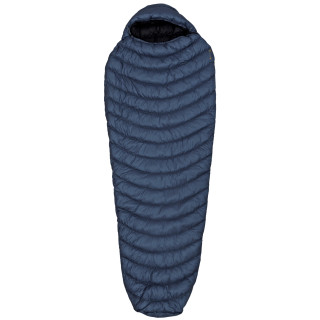 Saco de dormir de plumón Warmpeace Scale 200 180 cm azul oscuro SharkBlue/Black