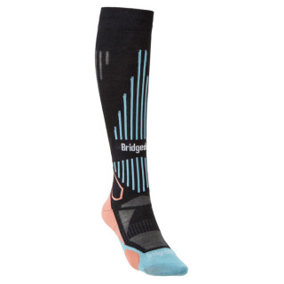 Calcetines de mujer Bridgedale Ski Lightweight Women's negro Black/Coral/