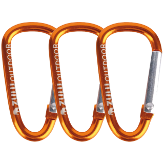 Mosquetones auxiliares Zulu S 3-pack naranja orange