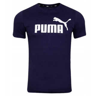 Camiseta de hombre Puma ESS Logo Tee azul oscuro Blue