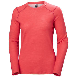 Camiseta funcional de mujer Helly Hansen W Lifa Merino Midweight Crew rosa Cayenne