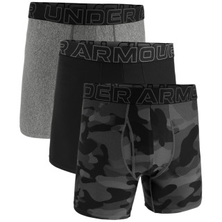 Calzoncillos bóxer para hombre Under Armour Perf Tech Nov 6in negro Black Neo Camo / Black / Castlerock Heather