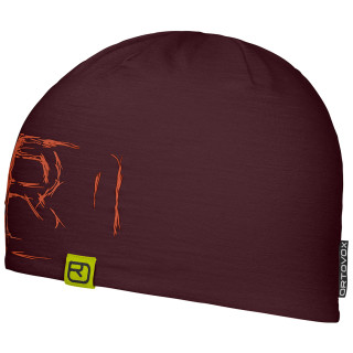 Gorro Ortovox 120 Tec Logo Beanie rojo winetasting