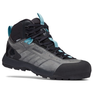 Calzado de senderismo para mujer Black Diamond Mission LTHR MID WP gris Steel Grey-Costal Blue