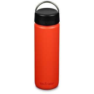 Botella de acero inoxidable Klean Kanteen Wide w/Wide Loop Cap - brushed stainless 800 ml ladrillo red