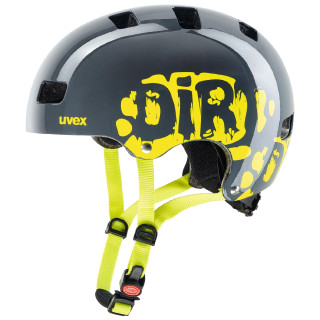 Casco de ciclismo para niños Uvex Kid 3 gris/amarillo DirtbikeGreyLime