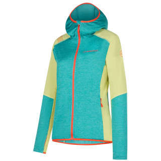 Sudadera funcional de mujer La Sportiva Existence Hoody W azul/verde Lagoon/Green Banana