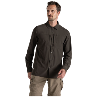 Camisa de hombre Craghoppers NosiLife Pro Long Sleeved Shirt V verde Woodland Green