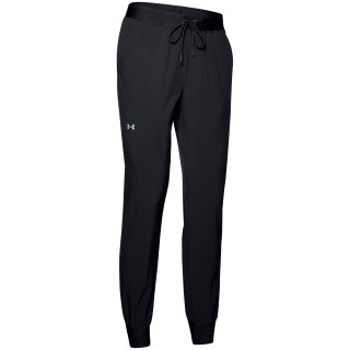 Pantalones de mujer Under Armour Armour Sport Woven Pant negro Black / / Metallic Silver