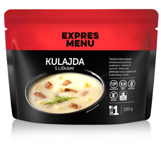 Sopa Expres menu Sopa de crema tradicional de Krkonoše con rebozuelos