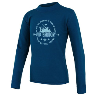 Camiseta funcional para niños Sensor Merino DF Territory azul oscuro Deep Blue