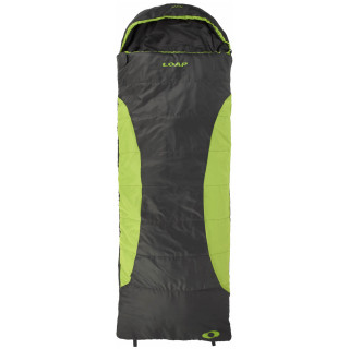 Saco de dormir tipo manta Loap Saipal negro/verde BLK/GRN