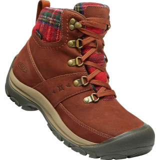 Botas de invierno para mujer Keen Kaci III Winter Mid Wp Women marrón tortoise shell/red plaid